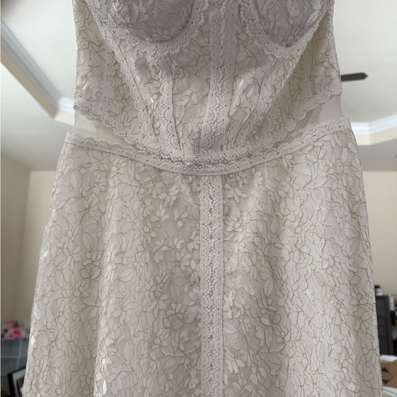 Lulu's White Strapless Gown - Picture 7 of 9